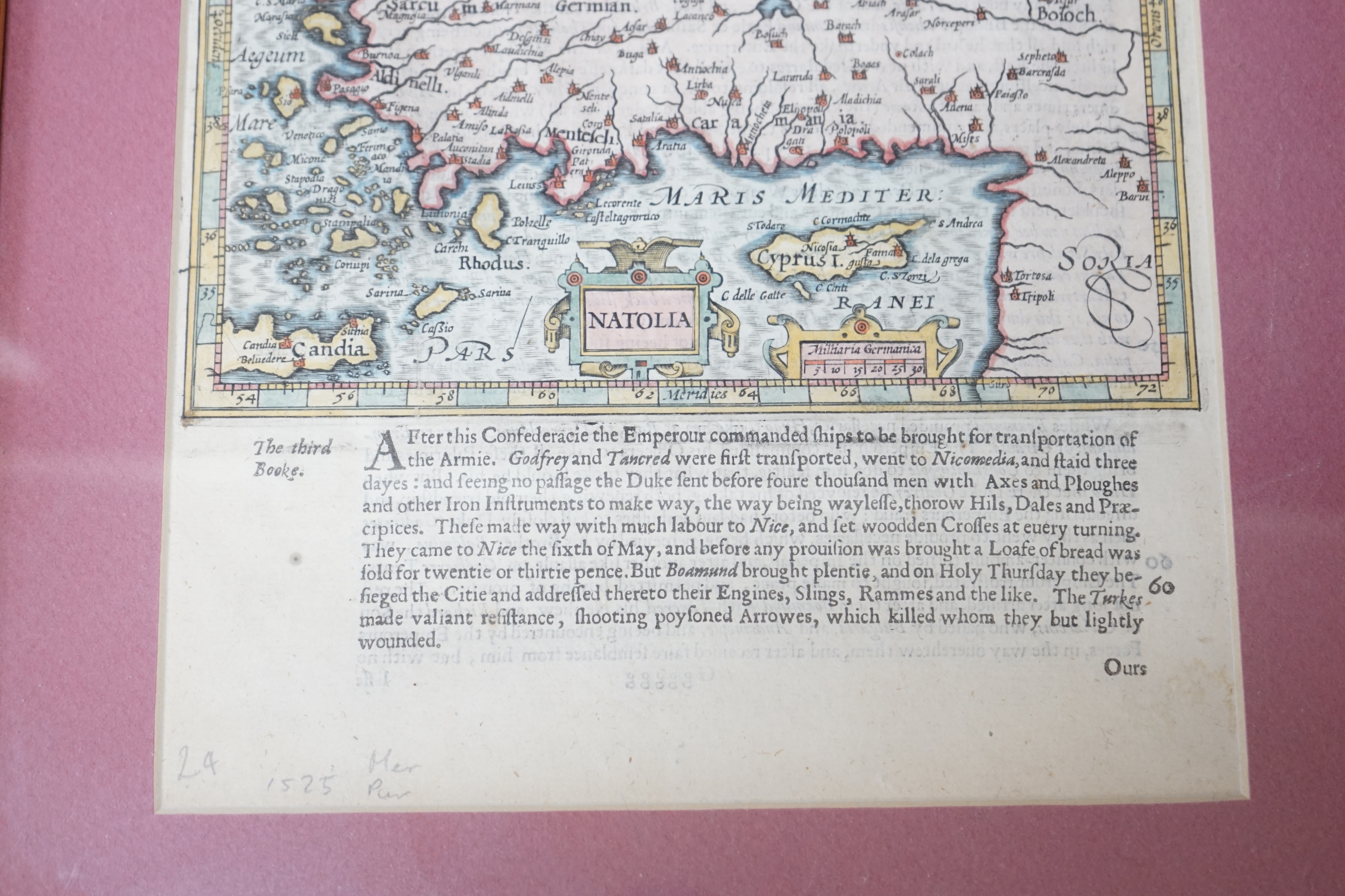 Gerard Mercator (1512-1594) two hand coloured maps comprising Natolia, Asia Minor and China, published J. Hondius, largest 30 x 29cm